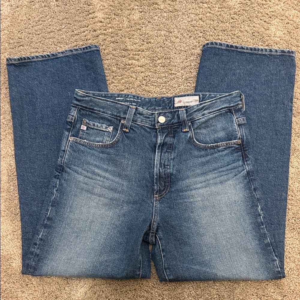 Ag Adriano Goldschmied Contour 360 Kinsley High-Rise Pop Crop Jeans